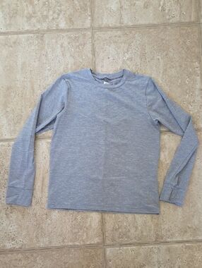 REI Kid's Light Heather Blue Long Sleeve Crewneck
